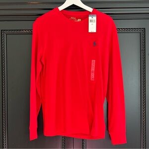 Ralph Lauren Polo Long Sleeve T-shirt Red Crew Neck